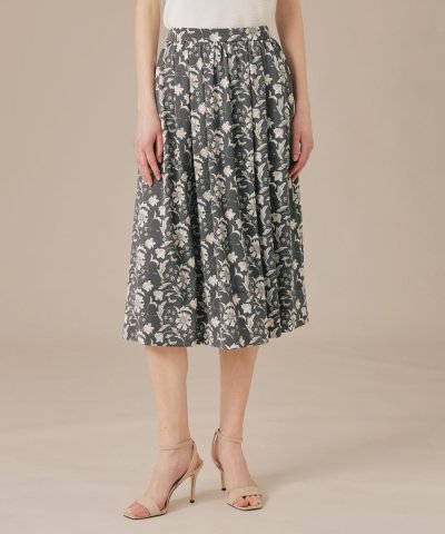 【BIBURY FLOWER】トーナルバイブリーフラワージャージスカート