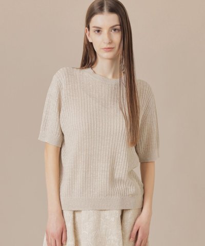 ラスターリネンニットプルオーバー