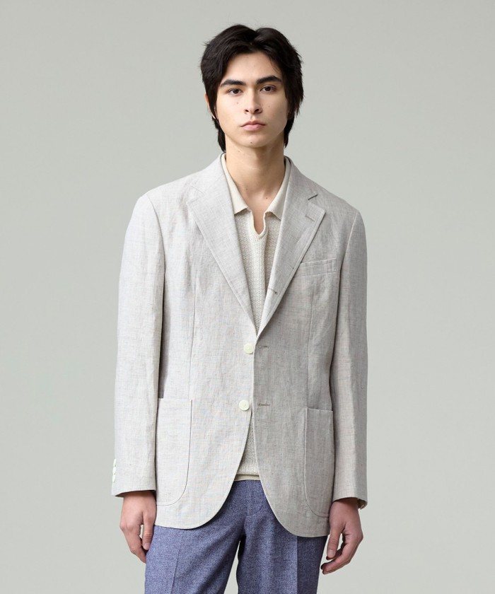 and per se メンズ中絹ジャケット L ホワイト メンズスクラブジャケット半袖[KAZEN製品] KZN701｜THS-白衣通販・販売