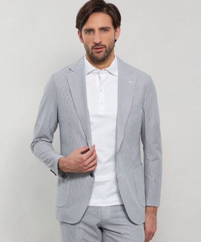 【BREASY JACKET】DOT AIR シアサッカーセットアップジャケット