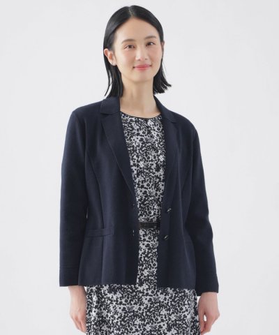 【ウォッシャブル】フルニードルニットジャケット