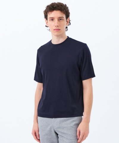 18Gコットン天竺 クルーネックニットTシャツ