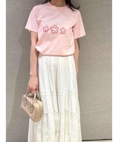 【BOUQUET OF JOY】SNIDELロゴフラワーTシャツ