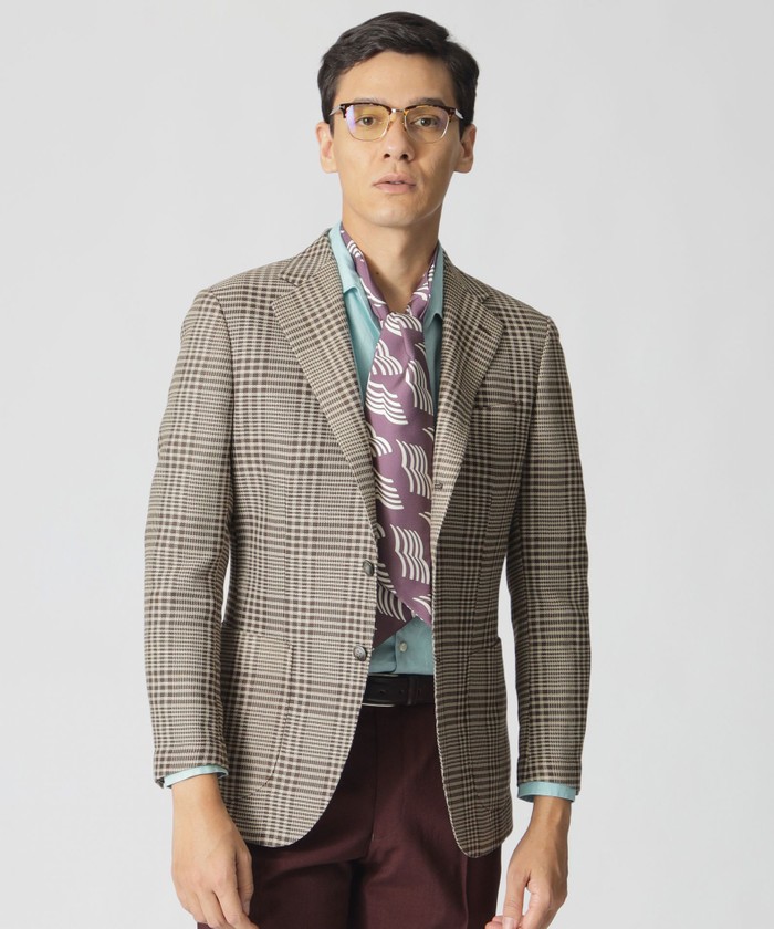 新品Paul Stuart】春夏 ウールミックス トラベルメッシュジャケットL 新品Paul Stuart】春夏 ウールミックス トラベルメッシュジャケットL