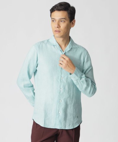 リネンシャツ（イタリアンカラー）