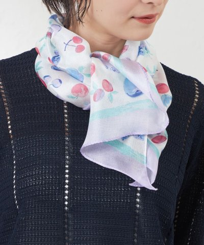 シルクメッシュフルーツスカーフ