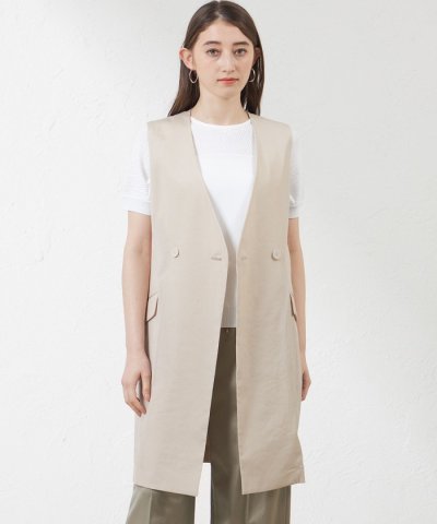 ナチュラルドライオーガンジーノーカラージレ