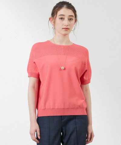 ライトレーヨン2WAYプルオーバーニット