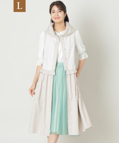 【L】ハイカウントタフタ マルチWAYジレ