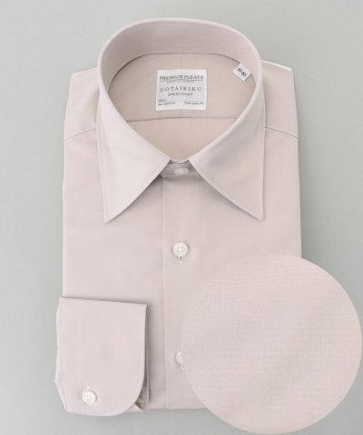 【形態安定】PREMIUMPLEATS_レギュラーカラー 通年ドレスシャツ_アイ