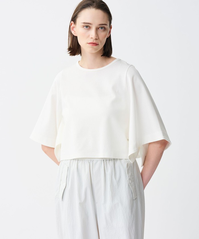 UNCRAVE 【UVカット・接触冷感・洗濯機洗い可】ダブルフェイスジャージー ハンカチスリーブ オフ F