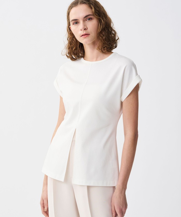 UNCRAVE 【UVカット・接触冷感・洗濯機洗い可】ダブルフェイスジャージー 2WAYスリット オフ 2