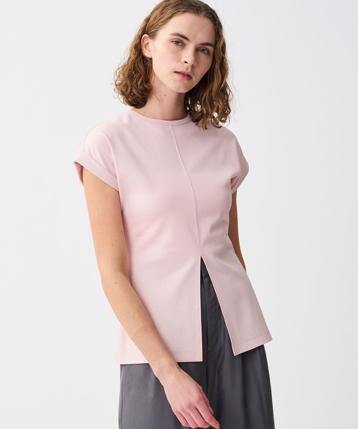 UNCRAVE 【UVカット・接触冷感・洗濯機洗い可】ダブルフェイスジャージー 2WAYスリット ピンク 1