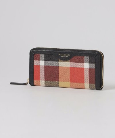 クレストブリッジチェックレザー長財布