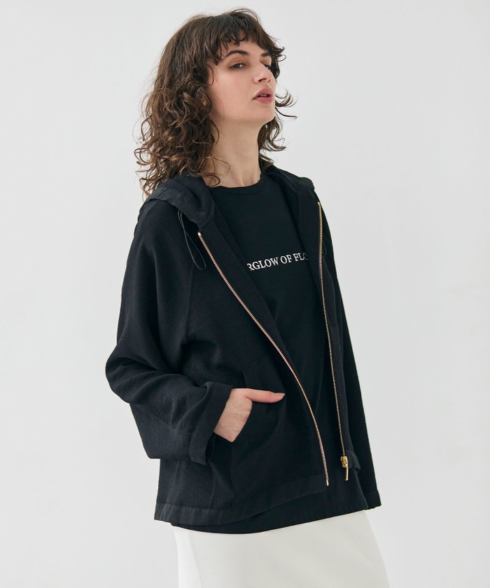 BEIGE 【洗える】BROOM / スウェット風オーバーサイズドロストパーカー BLACK 4 BEIGE 【洗える】BROOM / スウェット風オーバーサイズドロストパーカー BLACK 4