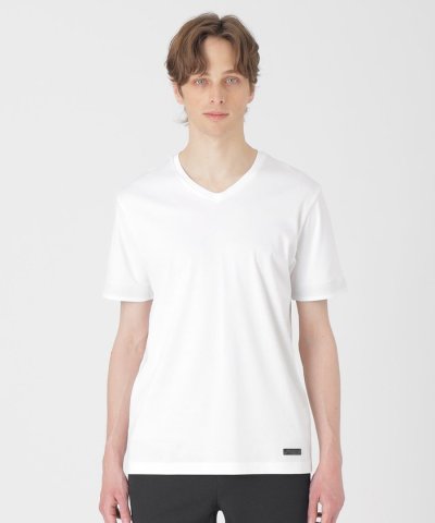 マーセライズVネックTシャツ