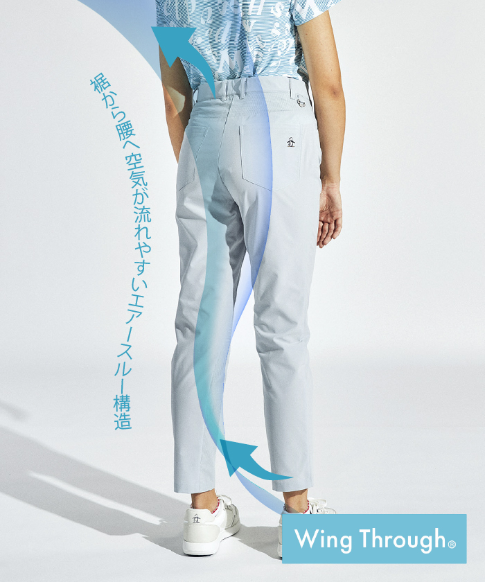 Munsingwear(ings) ウィングスルー ウエストイージー9分丈パンツ グレー 7 Munsingwear(ings) ウィングスルー ウエストイージー9分丈パンツ グレー 7