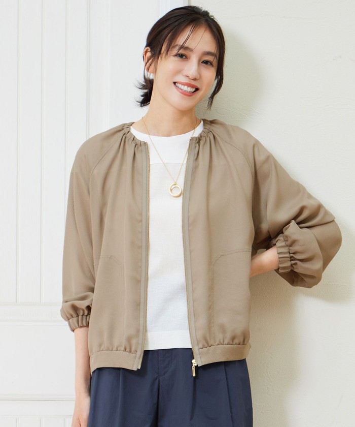 自由区　ジャケット　ブルゾン　ベージュ ベージュ系｜ブルゾン｜自由区 (Lサイズ)(ジユウクエル)｜阪急
