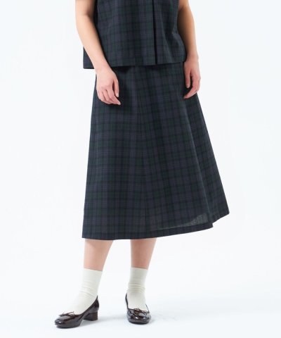 サッカーチェックフレアスカート