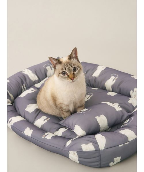 GELATOPIQUECAT & DOG 【CAT & DOG】【接触冷感】シロクマ柄COOLINGベッドMサイズ NVY M GELATOPIQUECAT & DOG 【CAT & DOG】【接触冷感】シロクマ柄COOLINGベッドMサイズ NVY M