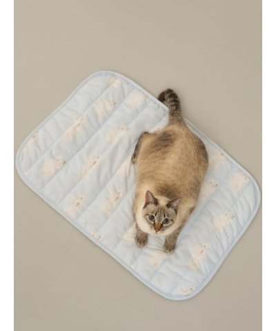 【CAT&DOG】【接触冷感】シロクマ柄COOLINGマット