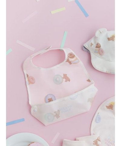 【BABY】ドーナツベア柄お食事スタイ