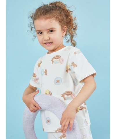 【KIDS】ドーナツベア柄Tシャツ