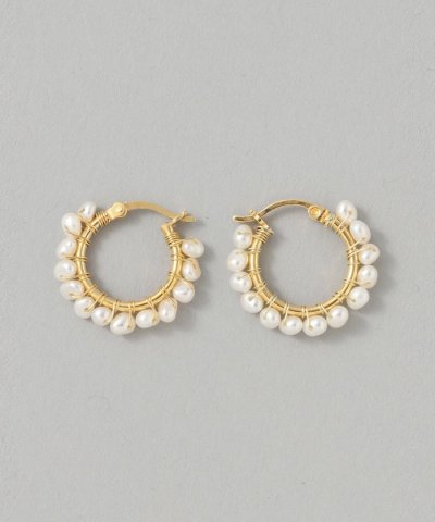 【Mounir】パールサークルピアス《WEB＆EPOCA THE SHOP店舗限