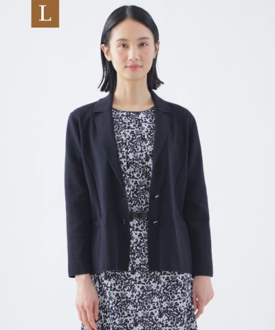 【L】【ウォッシャブル】フルニードルニットジャケット