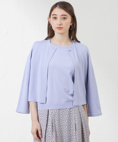ライトレーヨンストレッチニットTボレロ
