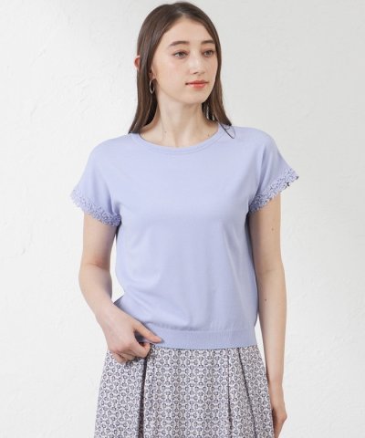 ライトレーヨンストレッチレース付プルオーバー