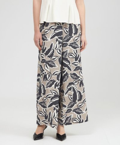 【EPOCA STORIA】 ボタニカルフラワープリント ワイドパンツ 《WEB