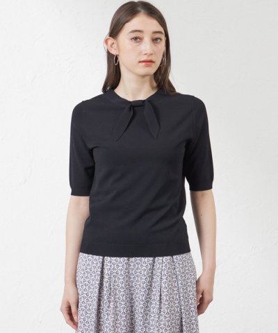 ライトレーヨンストレッチリボンニットプルオーバー