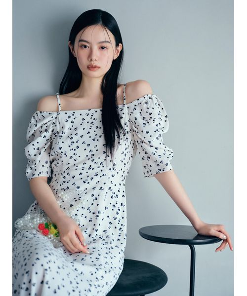 フルーツプリント2wayワンピース FRAY I.D｜フルーツプリント2wayオフショルワンピース | Rakuten
