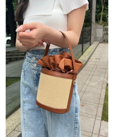 バイカラーワンハンドルバケットバッグ