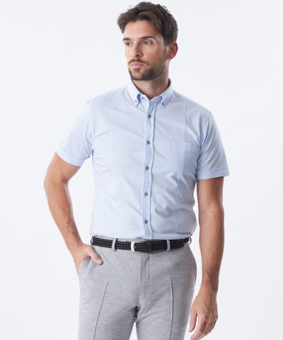 ブライトポリエステルショートスリーブシャツ