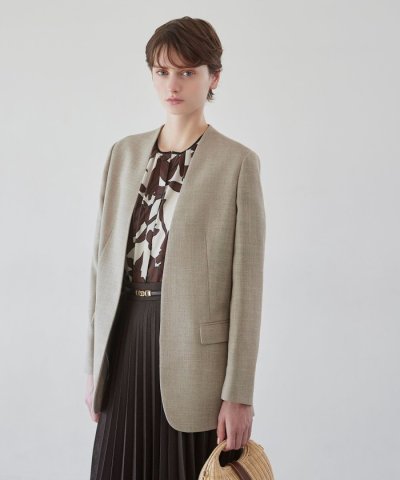 【ウォッシャブル】麻調ドンゴロス　ジャケット