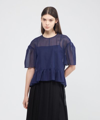 コットンボイルオーガンジー シアーブラウス