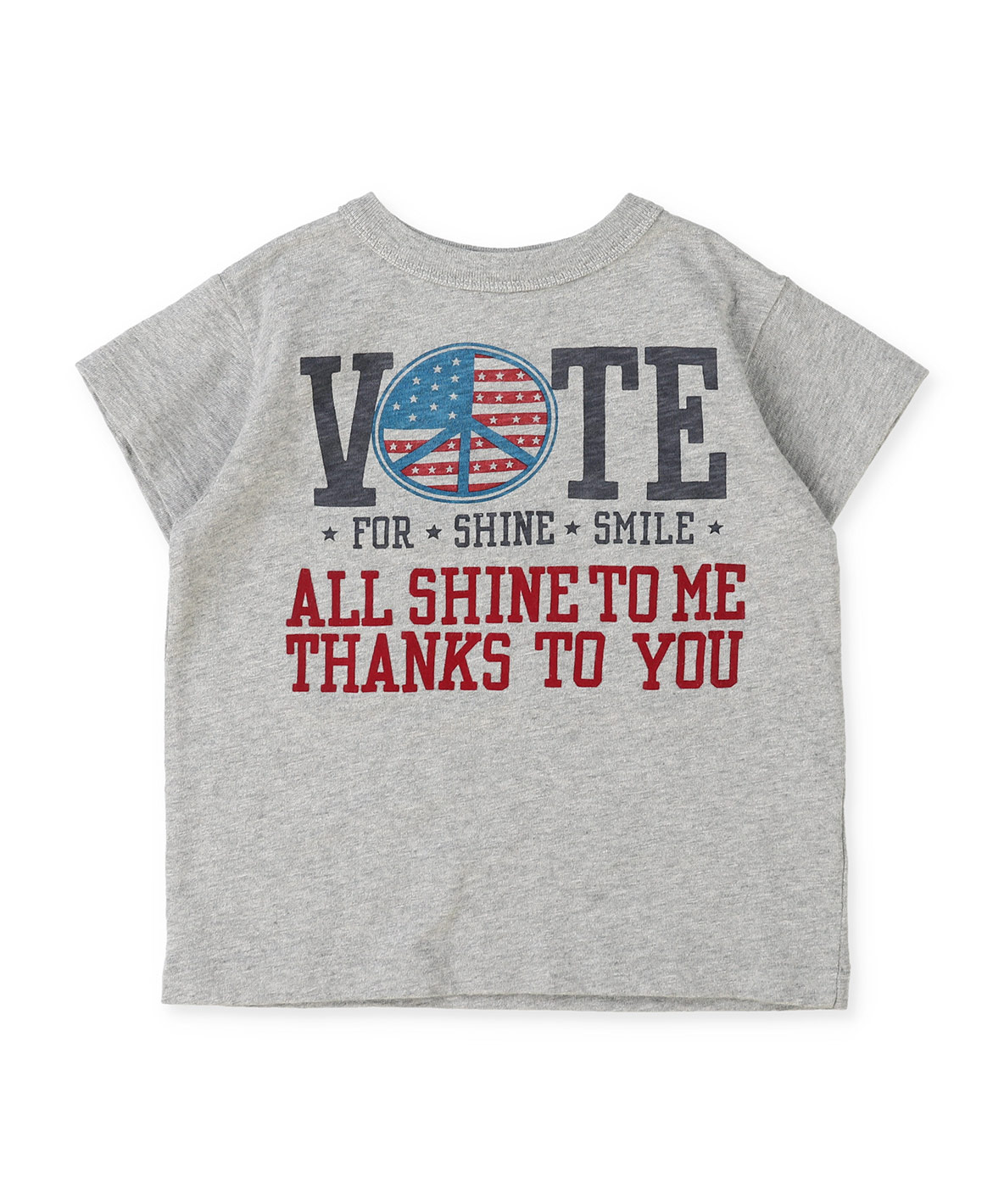 DENIMDUNGAREE デニムダンガリー DENIM DUNGAREE VOTE Tee グレー 110cm DENIMDUNGAREE デニムダンガリー DENIM DUNGAREE VOTE Tee グレー 110cm