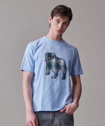 【UNISEX】ファブリックワッペン バックブルTシャツ