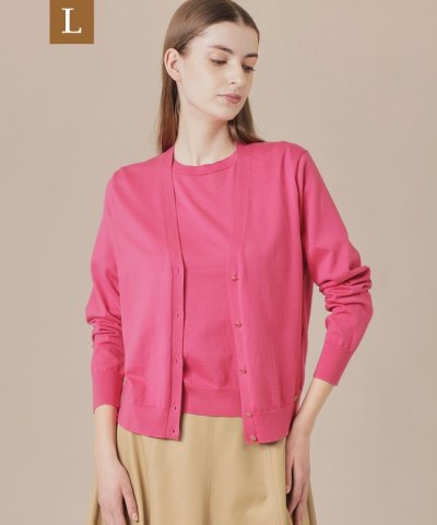 【L】スビンコットンニットカーディガン