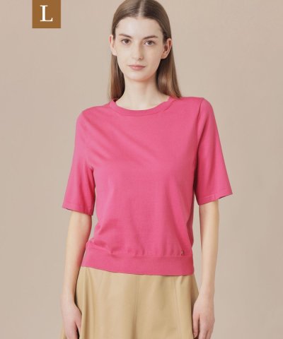 【L】スビンコットンニットプルオーバー