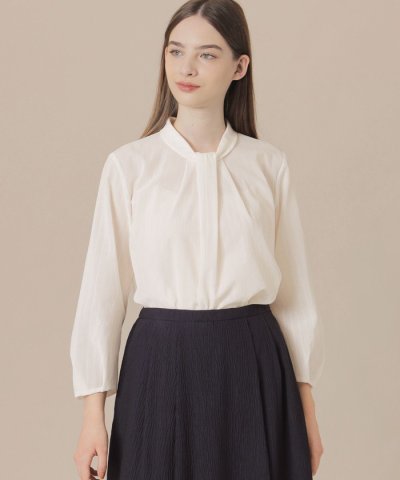 【WEB・一部店舗限定】シアーストライプブラウス