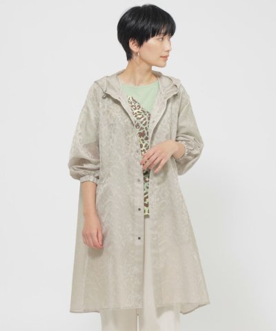 【カタログ掲載品】【ウォッシャブル】レオパードジャカードコート