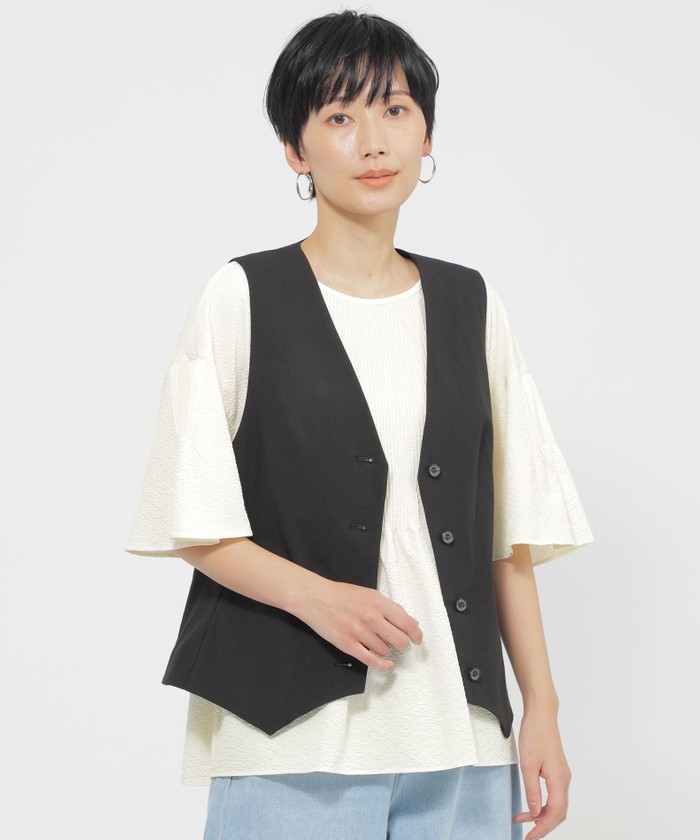 ブラック系｜ジレ・ベスト｜EVEX by KRIZIA(エヴェックス バイ