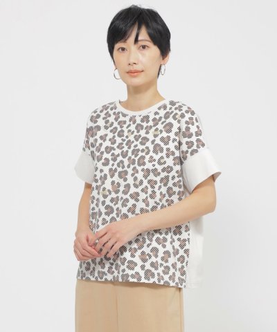 【ウォッシャブル】パンサードットプリントカットソー