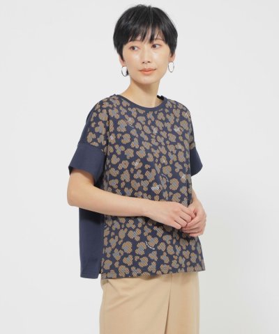 【ウォッシャブル】パンサードットプリントカットソー