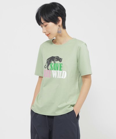 【カタログ掲載品】【ウォッシャブル】アニマルロゴプリントカットソー