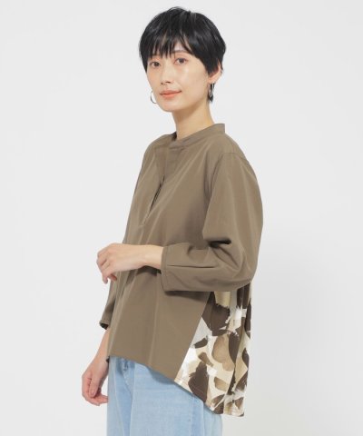 【接触冷感】【UV対策】【ウォッシャブル】ペイントドットコンビプルオーバー