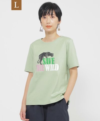 【L】【カタログ掲載品】【ウォッシャブル】アニマルロゴプリントカットソー